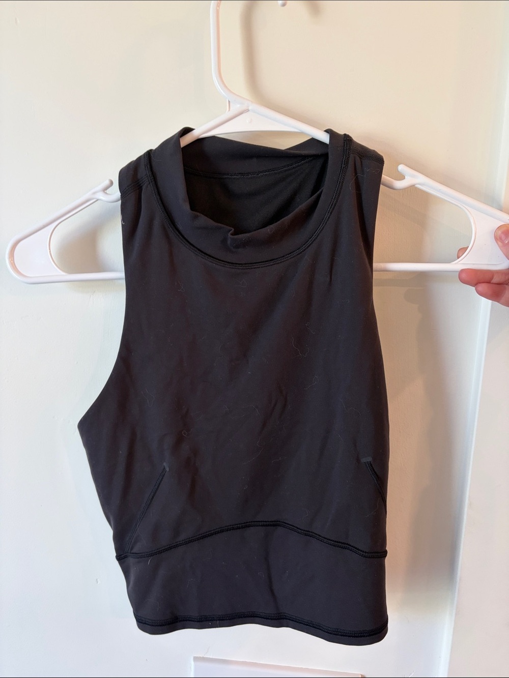 lululemon athletica Black Sleeveless Crop Tank